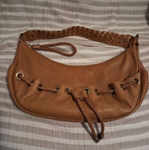 Michael Kors Tan Purse Bag Woven Braided Tan Unique